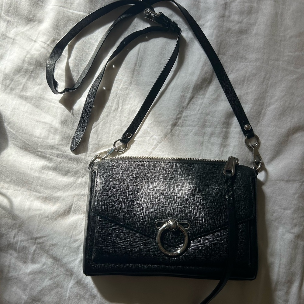 Rebecca Minkoff Black Crossbody Bag with Silver Accents